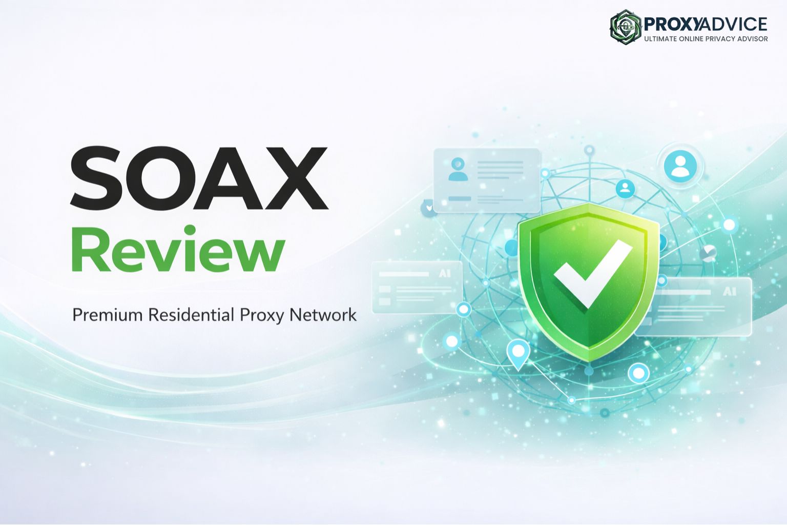 SOAX proxy dashboard showing performance test results — April 2026 review